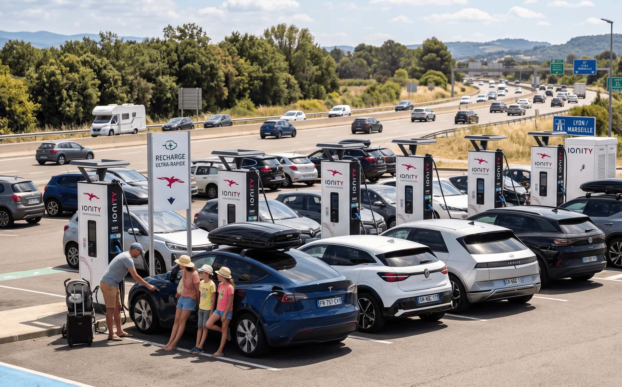 Recharge sur autoroute en période de pic : fiabilité des bornes et enjeux pour les collaborateurs en déplacement