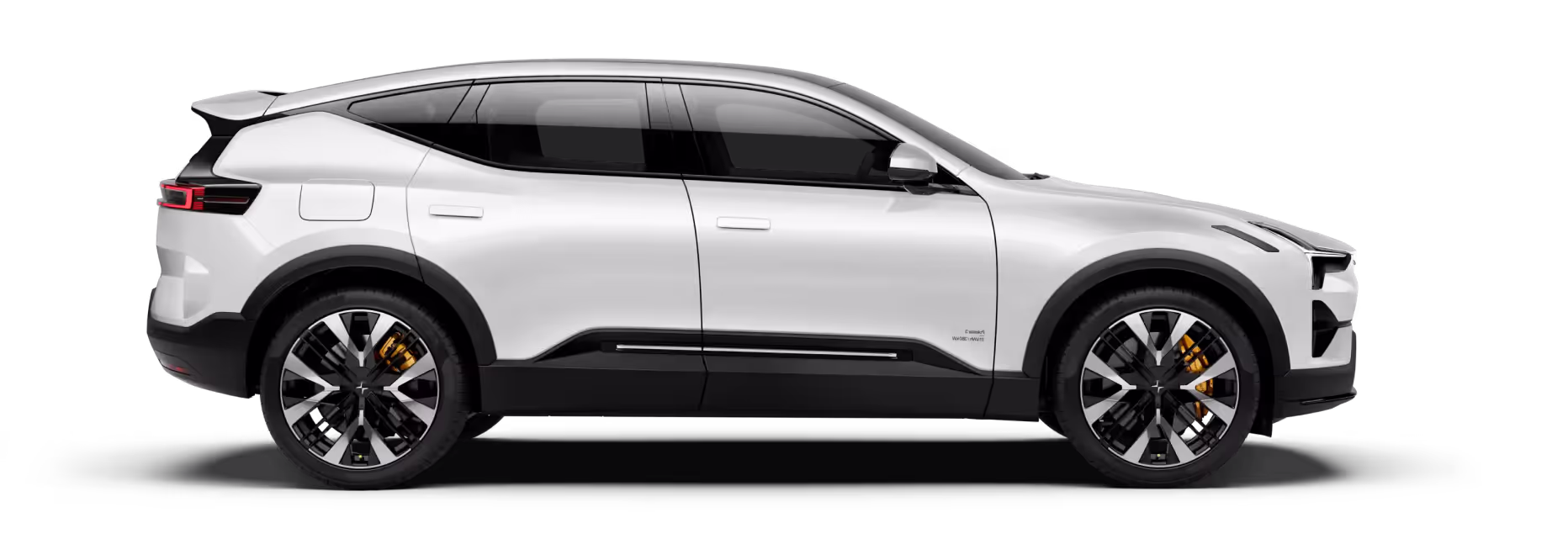 Une Polestar 3 blanche vue de profil