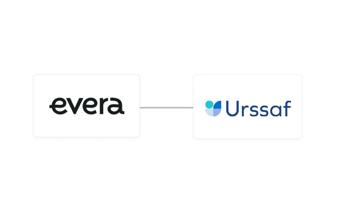 Evera relié à l'URSSAF pour l'export des avantages en nature.