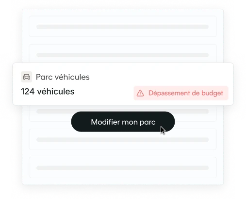 Alerte de dépassement de budget sur un parc de 124 véhicules.