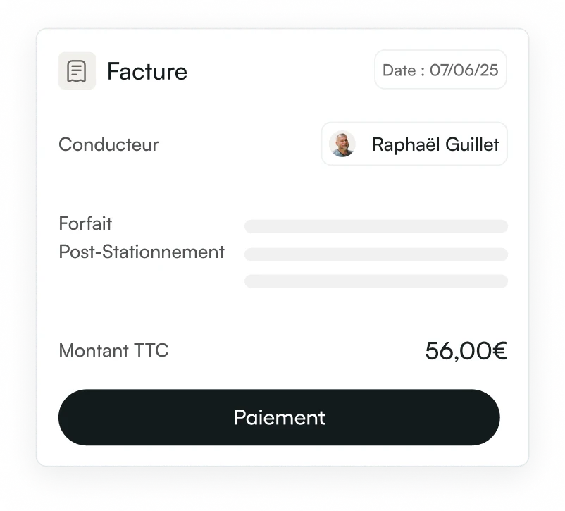 Refacturation interne d'une contravention au conducteur.